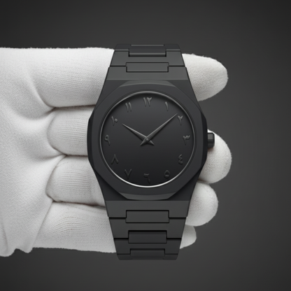 ✨ Arabic Aura – Black Luxury Watch